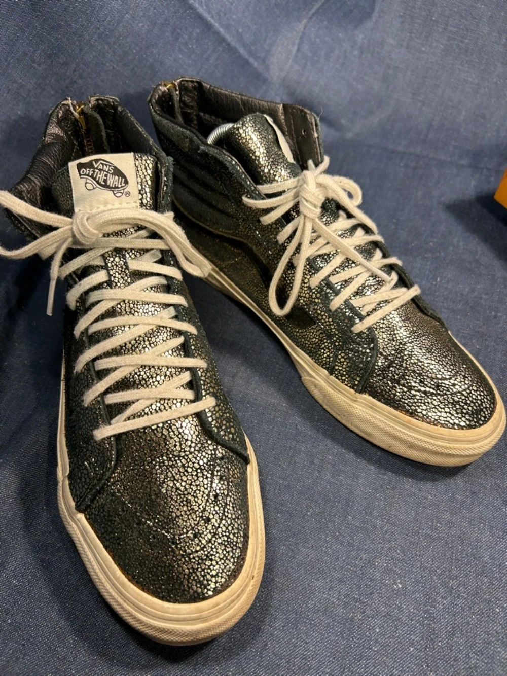 Vans high top skateboard shoes